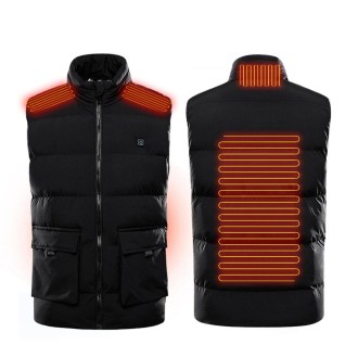 Winter Intelligent Heating Vest USB Warm Undershirt, Size: XL(Grey)