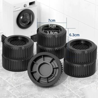 4pcs Double-layer JDY-H Washing Machine Shock-absorbing Floor Mat Furniture Non-slip Heightening Bracket