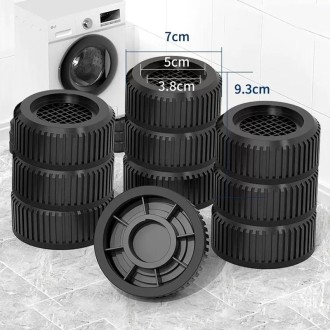 4pcs Three-layer JDY-H Washing Machine Shock-absorbing Floor Mat Furniture Non-slip Heightening Bracket