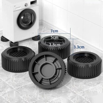 4pcs Single-layer JDY-H Washing Machine Shock-absorbing Floor Mat Furniture Non-slip Heightening Bracket