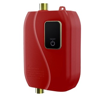 Instant Water Heater Mini Kitchen Quick Heater Household Hand Washing Water Heater US Plug(Brick Red)