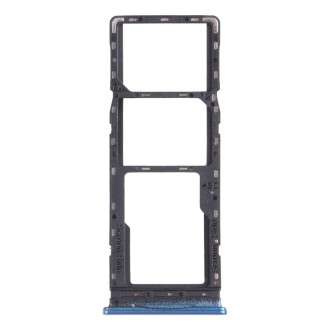 For infinix Hot 10 Play / Smart 5(India) X688C X688B SIM Card Tray + SIM Card Tray + Micro SD Card Tray (Blue)