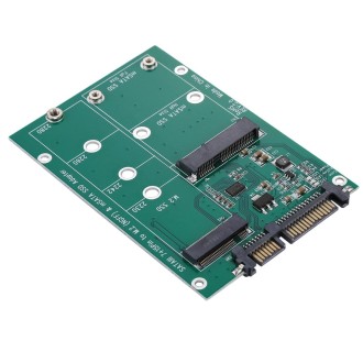 M.2 NGFF & mSATA SSD to SATA III 7+15 Pin Adapter Converter