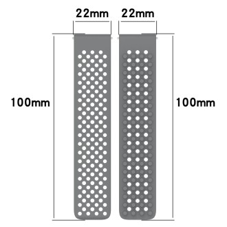 For SUUNTO 5 Peak 22mm Holes Breathable 3D Dots Silicone Watch Band(Black+Red)