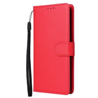 For OPPO A96 5G / Reno7 Z / Reno8 Z Multifunctional 3 Card Slots Leather Phone Case(Red)