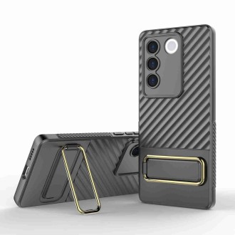 For vivo S16 5G Wavy Textured Phone Case (Grey)