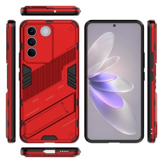 For vivo S16e 5G Punk Armor 2 in 1 PC + TPU Shockproof Phone Case with Invisible Holder(Red)