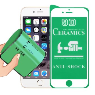 2.5D Full Glue Full Cover Ceramics Film for iPhone 6 Plus (White)