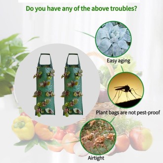 Multi-Port Grow Bags For Plant Strawberry Potato Hanging Planting Pots, Size: 8 Port