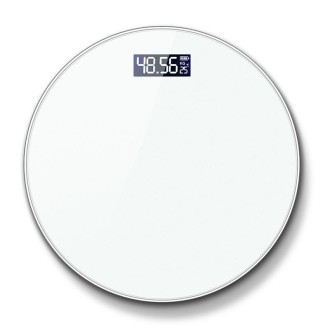 LCD Display Electronic Scale Household Weighing Health Scale Battery Model(White)