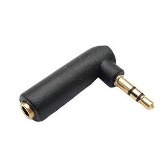 3.5mm Elbow Male to Female Dual Channel Headphone Audio Adapter(Gold Plated)