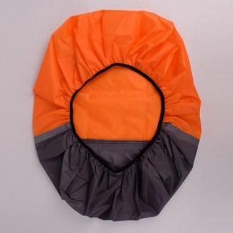 2 PCS Outdoor Mountaineering Color Matching Luminous Backpack Rain Cover, Size: XL 58-70L(Gray + Orange)