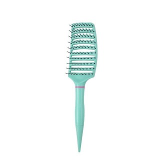 Fluffy Rib Comb Massage Comb(Green Tip Handle)