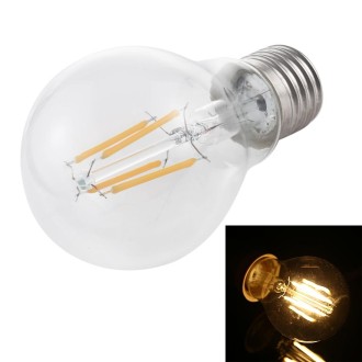 A60 E27 4W 4 LEDs 450 LM Retro Dimming LED Filament Light Bulb Energy Saving Light, AC 220V(Warm White)