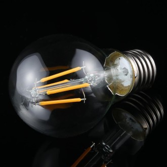 A60 E27 4W 4 LEDs 450 LM Retro Dimming LED Filament Light Bulb Energy Saving Light, AC 220V(Warm White)