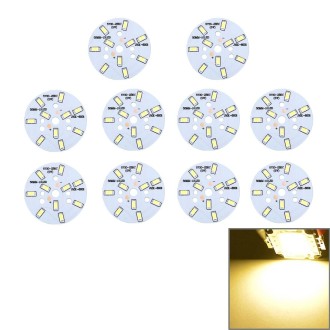 10 PCS 5W SMD 5730 Aluminum Base Light Panel, 10 LEDs 450 LM 3000-6500K, Diameter: 50mm