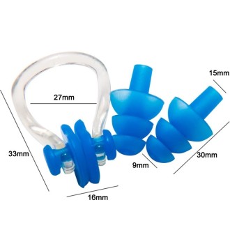 Earplugs Nose Clip Silicone Set Swimming Waterproof Equipment(Orange)