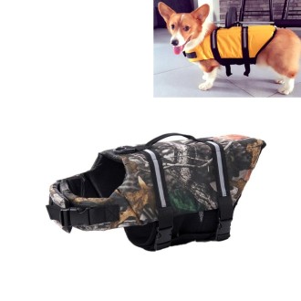 Pet Saver Dog Reflective Stripes Life Vest Jacket for Swimming Boating Surfing, Size: XS (Camouflage)