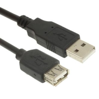 USB 2.0 AM to AF Extension Cable, Length: 5m(Black)