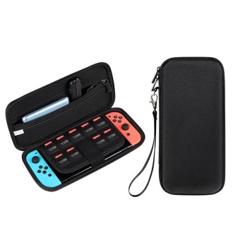 SM09 Hard Shell Console Storage Bag with Game Card Slot For Nintendo Switch(Mysterious Black)