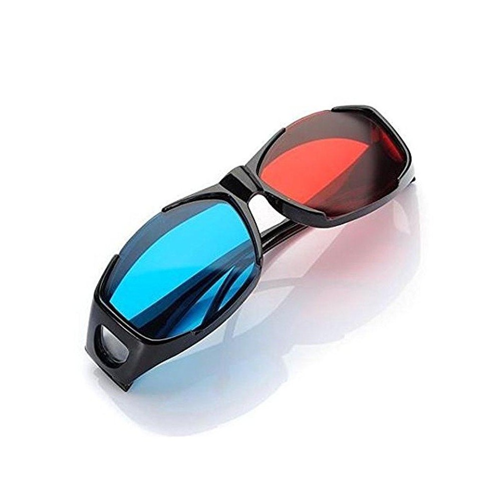 Red Blue 3D Glasses Anaglyph Framed 3D Vision Glasses for Game Stereo Movie Dimensional Glasses Plastic Glasses