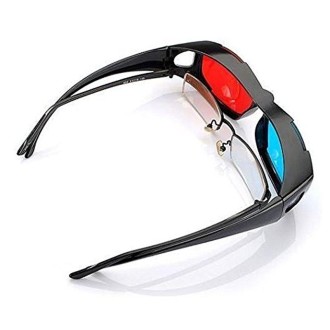 Red Blue 3D Glasses Anaglyph Framed 3D Vision Glasses for Game Stereo Movie Dimensional Glasses Plastic Glasses