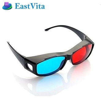 Red Blue 3D Glasses Anaglyph Framed 3D Vision Glasses for Game Stereo Movie Dimensional Glasses Plastic Glasses