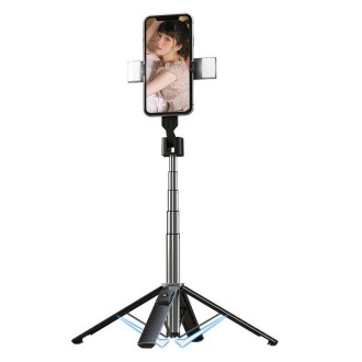 Phone Live Bracket Bluetooth Selfie Tripod, High: 104CM (Aluminum Alloy + Dual Fill Lights)