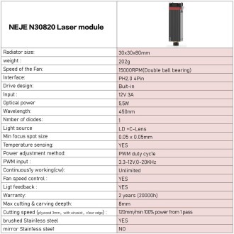 NEJE MASTER 3 Laser Engraver with N30820 Laser Module(EU Plug)