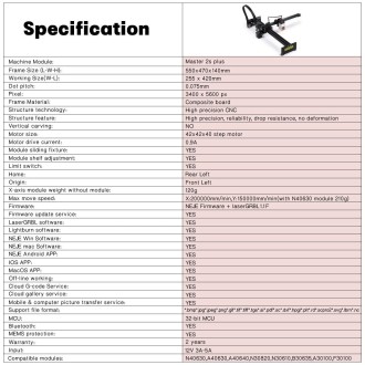 NEJE MASTER 3 Plus Laser Engraver with A40640 Laser Module(EU Plug)