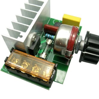 SCR Electronic Voltage Regulator Dimmer, Speed Regulation, Temperature Regulation, With Fuse Housing