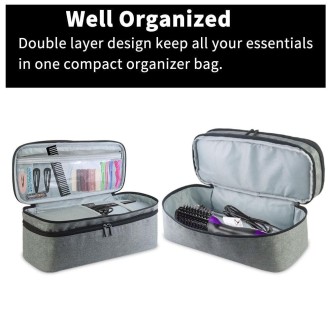 Double-layer Travel Convenient Large-capacity Integrated Hair Salon Storage Bag(Purple)