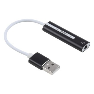 Aluminum Shell 3.5mm Jack External USB Sound Card HIFI Magic Voice 7.1 Channel Adapter Free Drive for Computer, Desktop, Speaker