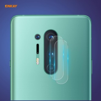 For OnePlus 8 Pro 2 PCS Hat-Prince ENKAY 0.2mm 9H 2.15D Round Edge Rear Camera Lens Tempered Glass Film