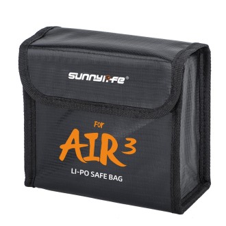 For DJI Air 3 Sunnylife Battery Explosion-proof Safe Bag Protective Li-Po Safe Bag For 3pcs Batteries