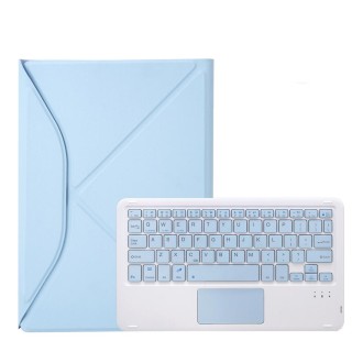 Z098B-A Pen Slot Touchpad Bluetooth Keyboard Leather Tablet Case For iPad Air 10.9 2022/2020(Sky Blue)