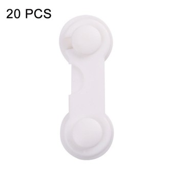 20 PCS Children Home Wardrobe Anti-opening Safety Lock(White)