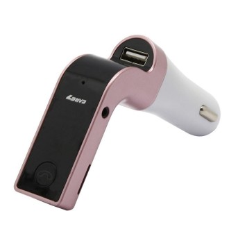 G7 Car Hands-Free Bluetooth FM Player MP3(Rose Gold)