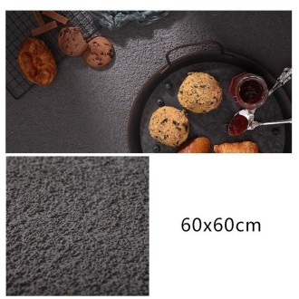 60 x 60cm PVC Backdrop Board Coarse Sand Texture Cement Photography Backdrop Board(Dark Grey)