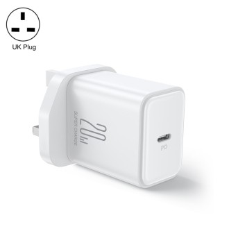 JOYROOM TCF06 Flash Series 20W USB-C/Type-C Single Port Charger, Specification:UK Plug(White)