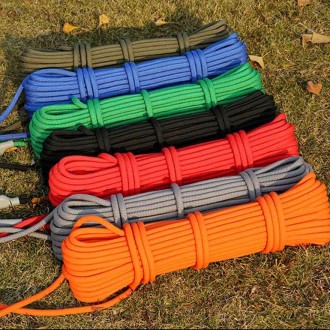 Outdoor Rock Climbing Hiking Accessories High Strength Auxiliary Cord Safety Rope, Diameter: 9.5mm, Length:15m, Random Color