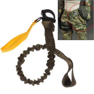 Breakaway Safety Lanyard Strap Rope / Quick Release Buckle Safety Rope / Helicopter Insurance Rope(Army Green)