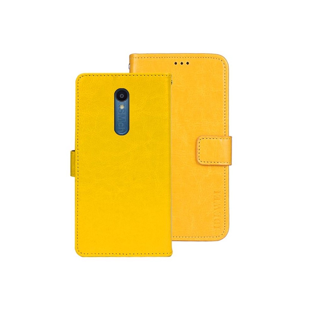 For Sharp Rouvo V idewei Crazy Horse Texture Leather Phone Case with Holder(Yellow)