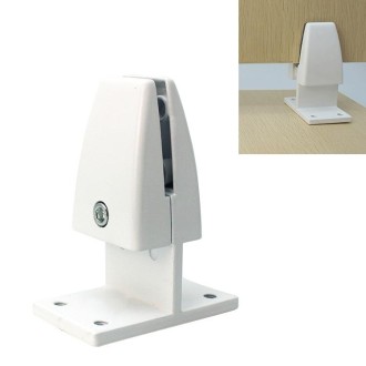 T Shape Aluminum Alloy Office Desktop Screen Fixing Clip Partition Clip (White)