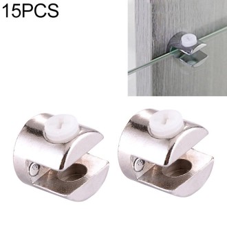 15 PCS Zinc Alloy Bright Fixed Bracket Connection 8mm Cylindrical Glass Fixing Clamp