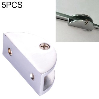 Zinc Alloy Bright Fixed Bracket Connection Semicircle Glass Fixing Clamp, Size: L