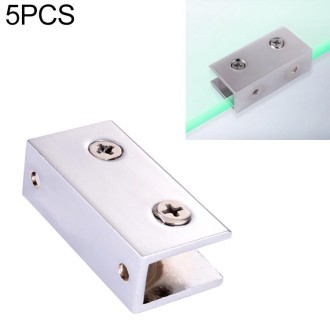 Zinc Alloy Bright Fixed Bracket Connection 10mm Rectangular Glass Fixing Clamp