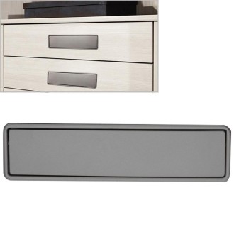 Simple Wardrobe Slotted Scrub Handle Concealed Recessed Drawer Invisible Handle, Hole Distance：160mm (Grey)