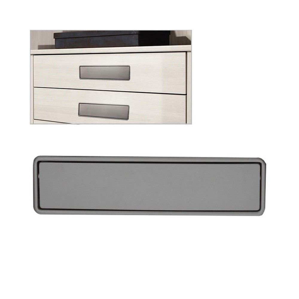 Simple Wardrobe Slotted Scrub Handle Concealed Recessed Drawer Invisible Handle, Hole Distance：160mm (Grey)