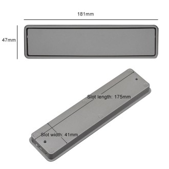 Simple Wardrobe Slotted Scrub Handle Concealed Recessed Drawer Invisible Handle, Hole Distance：160mm (Grey)